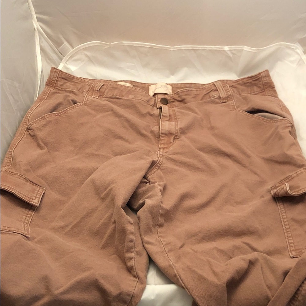 Universe Threads Womens Casual Cargo Pants in Tan